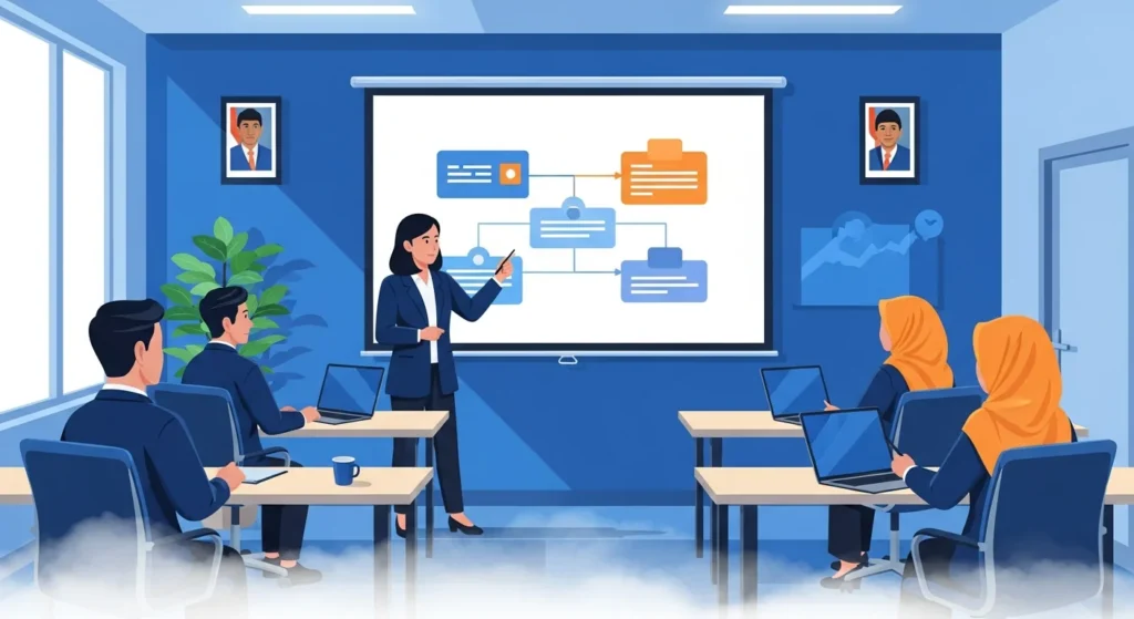 Motion graphic 2D vektor training karyawan perusahaan - portofolio video animasi